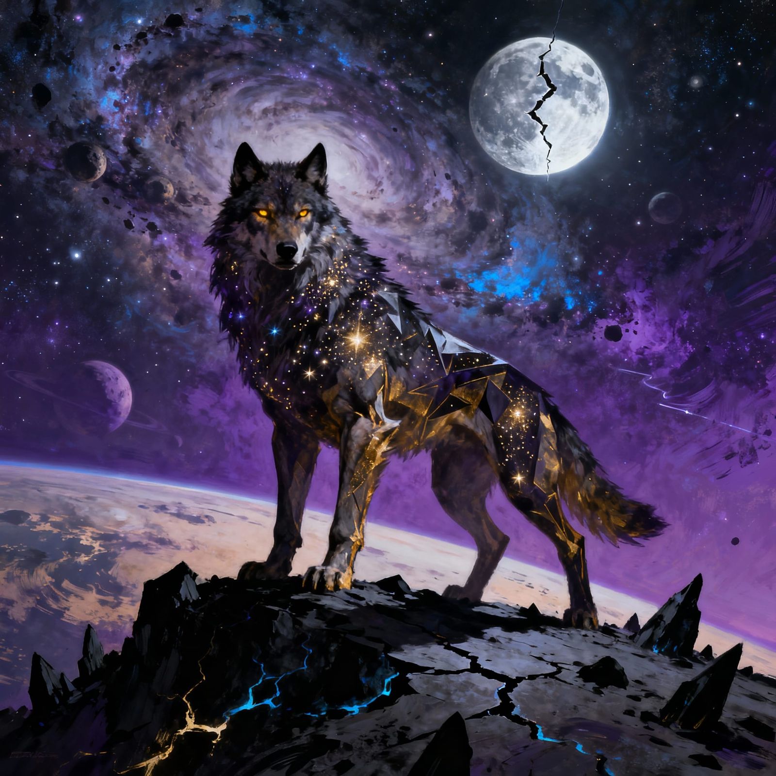 Starlit Werewolf on Alien Planet