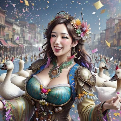 Steampunk Confetti Dance: A Whimsical Celebration