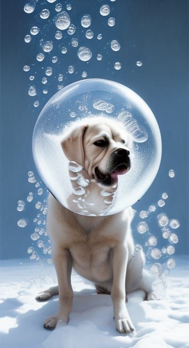 Bubbles and Dog