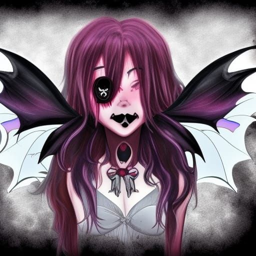 Blood Moon Fairy Wings: Dark Goth Anime