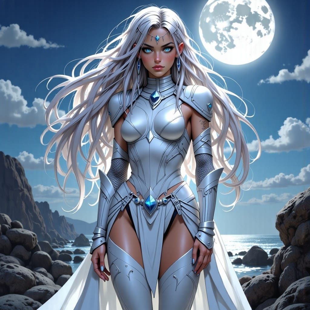 Moonlit Knight in Anime Style