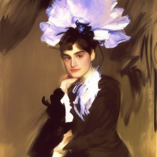 Elegance in Oil: A Sargent-esque Portrait