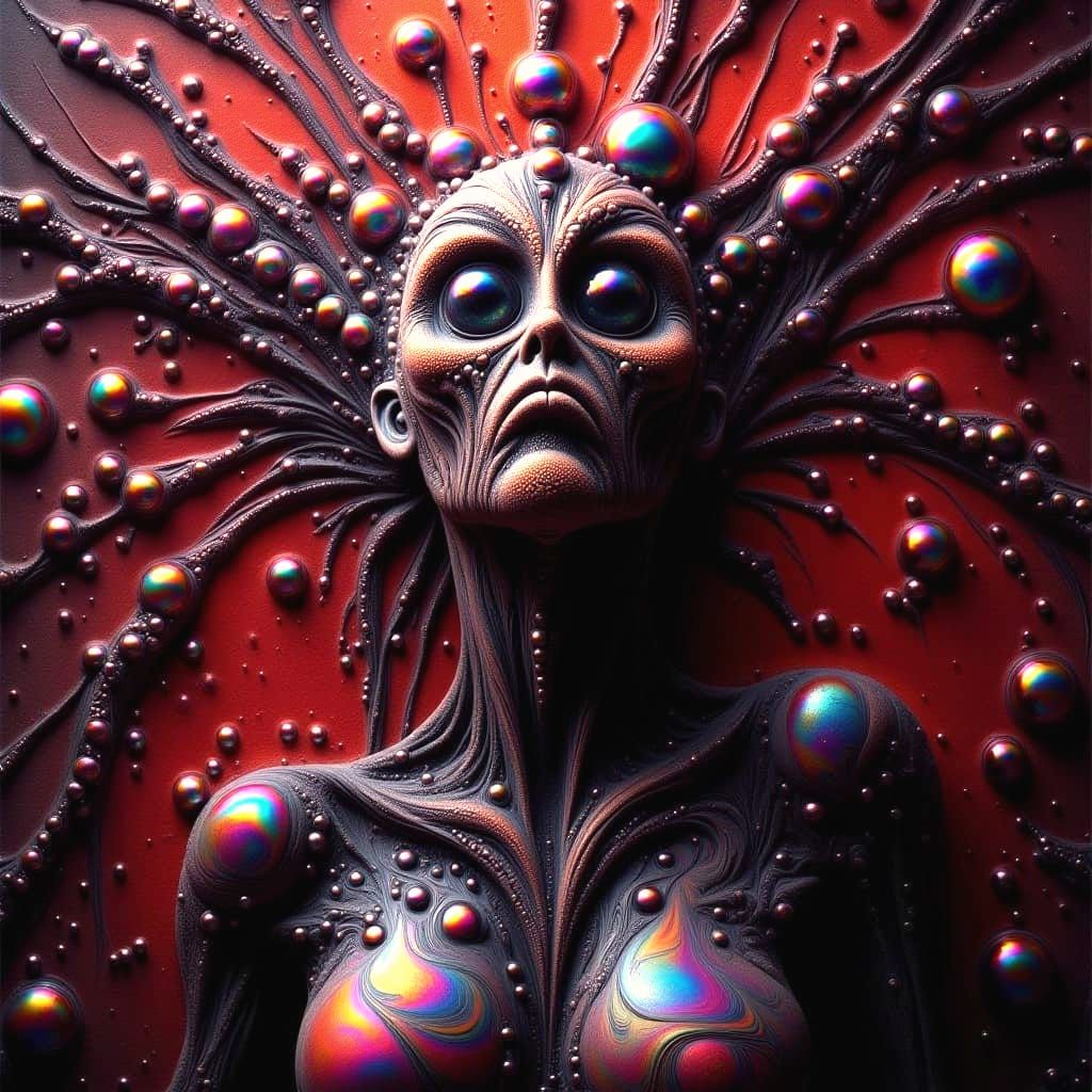 Sinister Woman Portrait in Comic Book Style