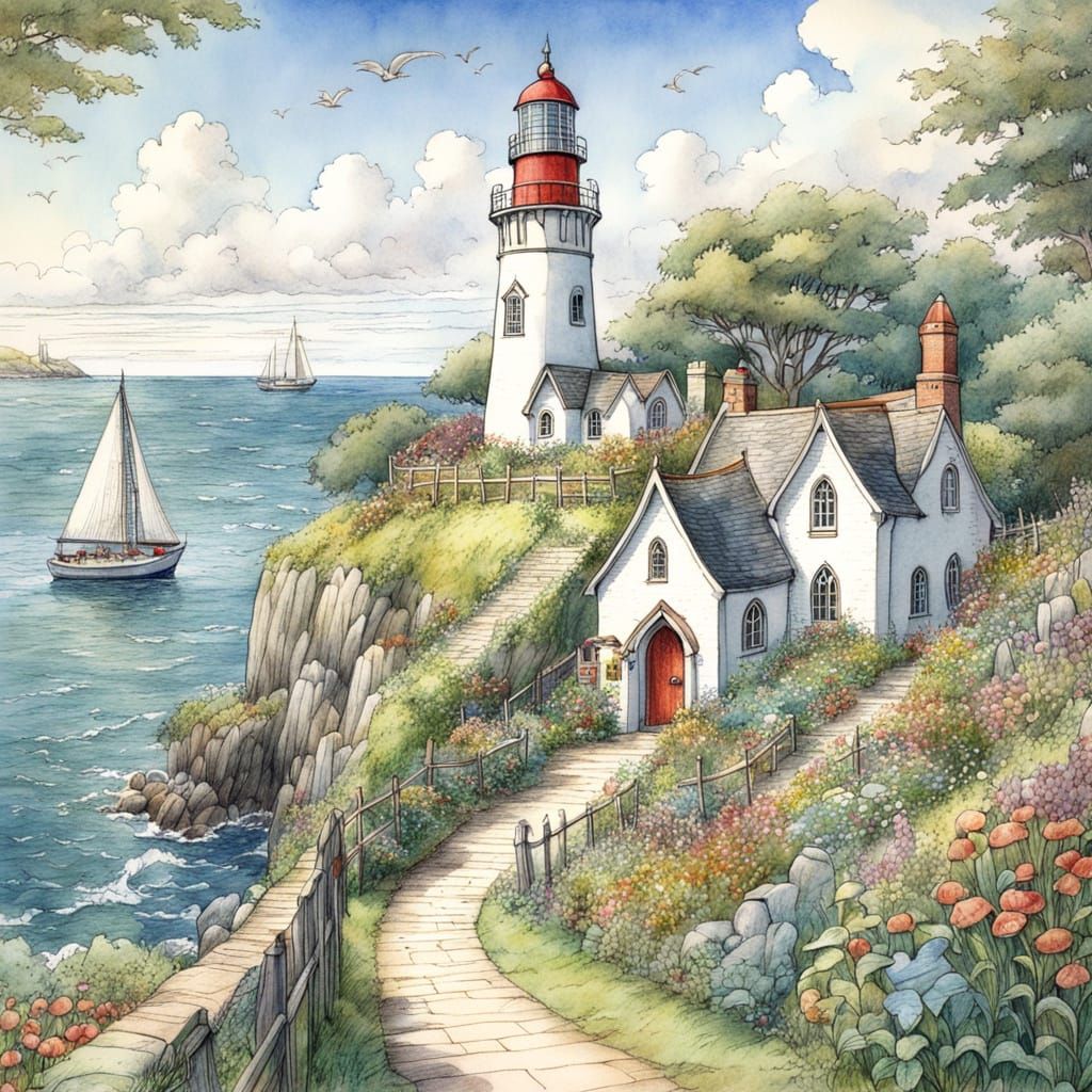 Idyllic Church Seaview in Brambley Hedge Style