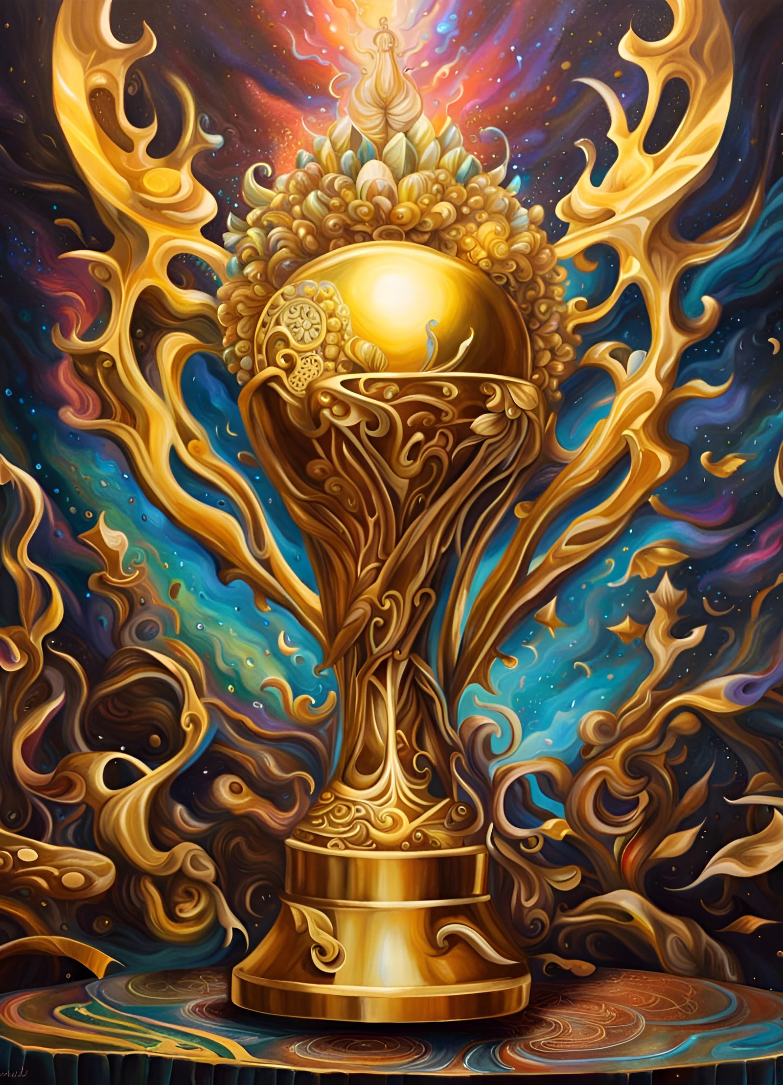 First Place Gold Trophy in Vibrant Oil Painting