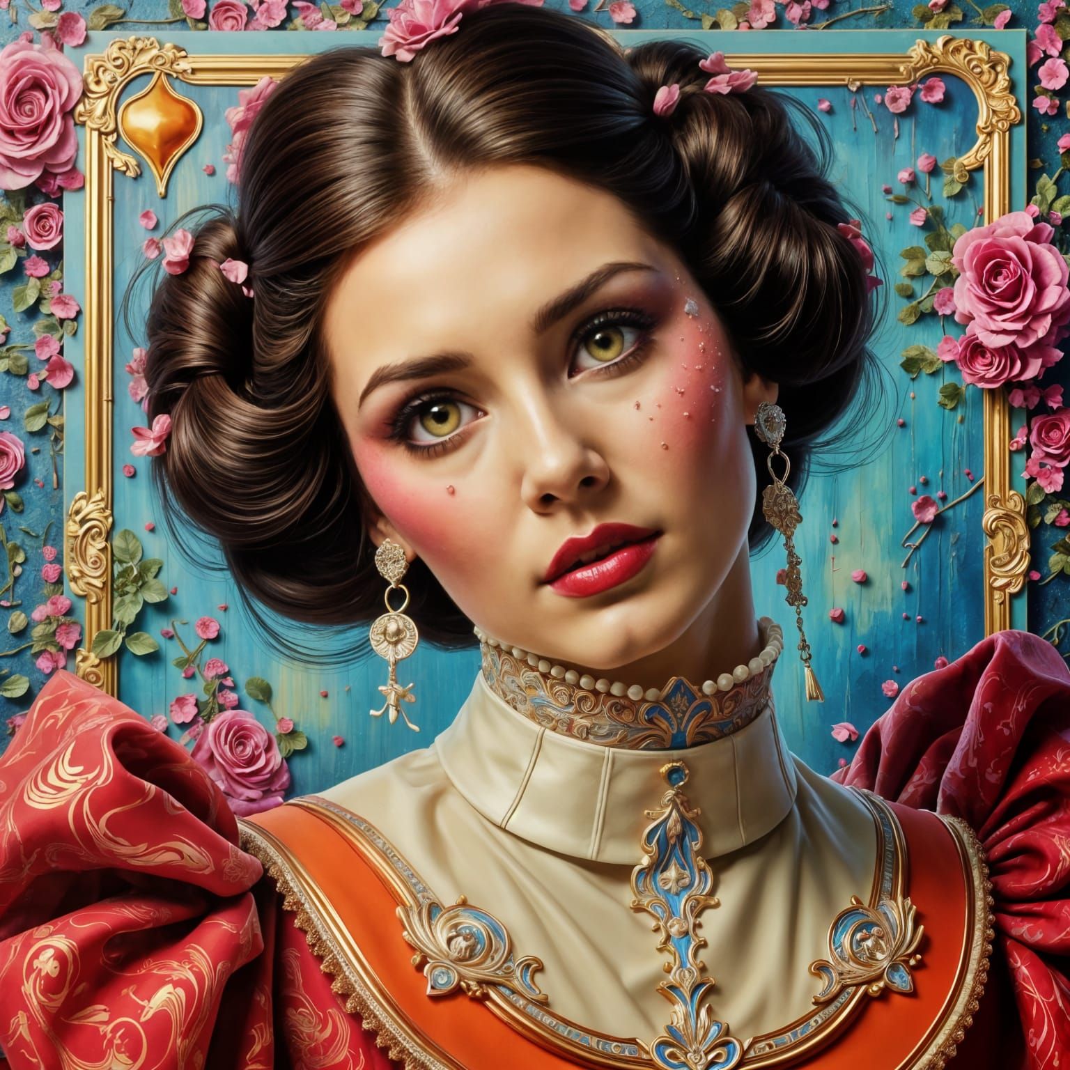 Princess Leia in Neo-Expressionist Oil Painting