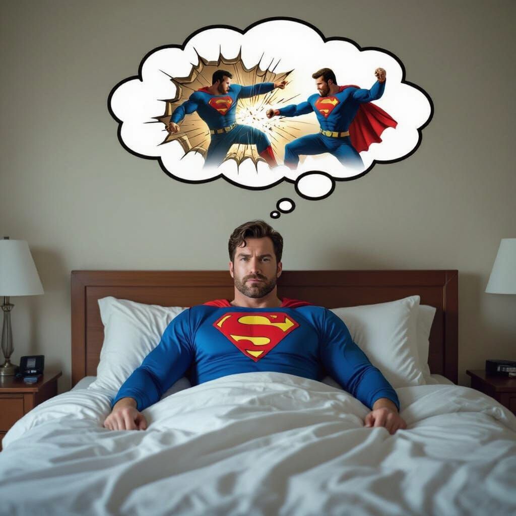 Superman Dreams of Epic Chuck Norris Kick