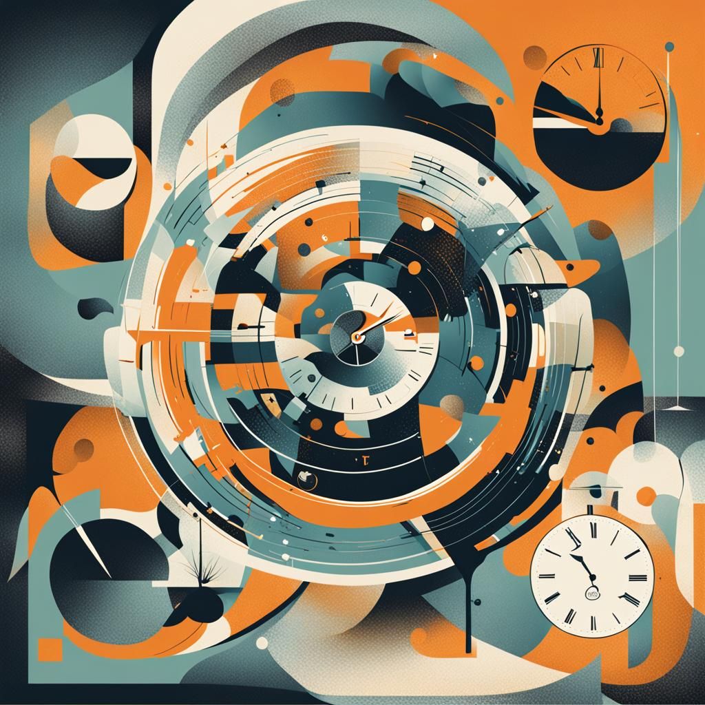 Abstract Time: Hourglasses and Distorted Clocks