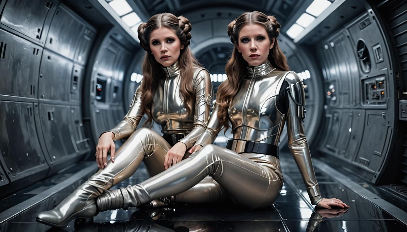 Princess Leia in Latex Catsuit, Hajami Sorayama Style