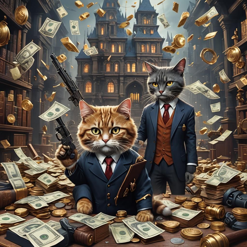 Cat Surrounded by Lawyers, Guns, and Money