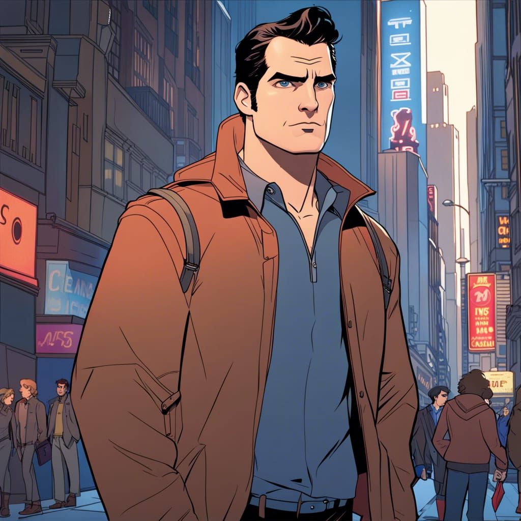 Henry Cavill Portrait in Animated Disney Style