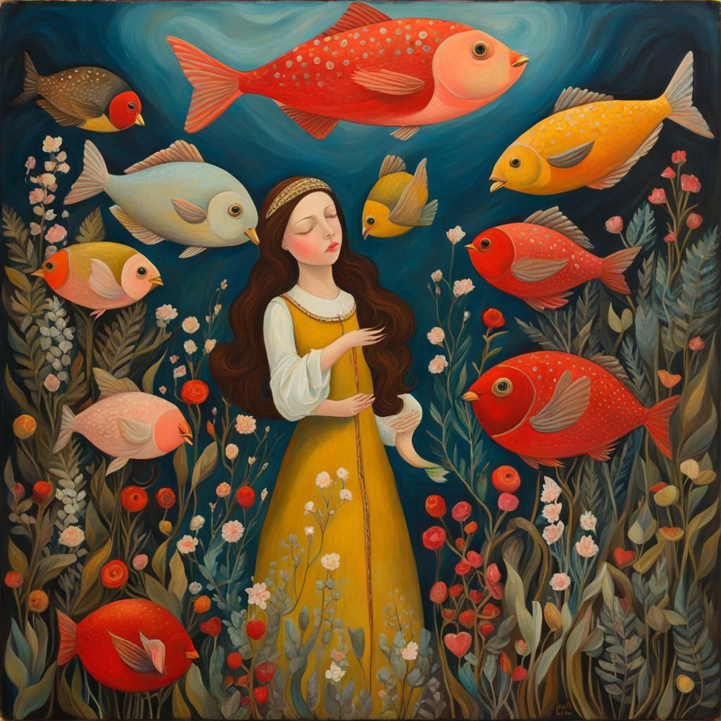 Abstract Mixed Media Painting with Oil Paint