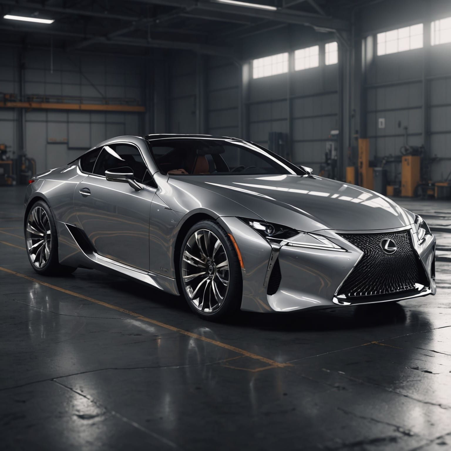 Futuristic Lexus LC Coupe in Sci-Fi Style