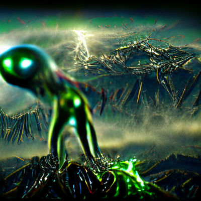 Simple AI Image of an Alien Creature