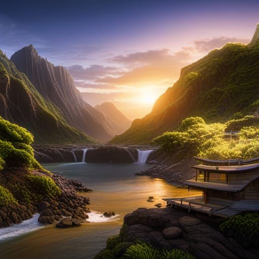 Hawaii Fantasy Concept Art in Deep Color