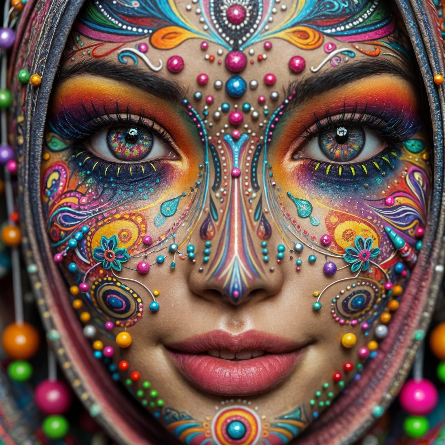 South Asian Woman in Vibrant Festival Attire