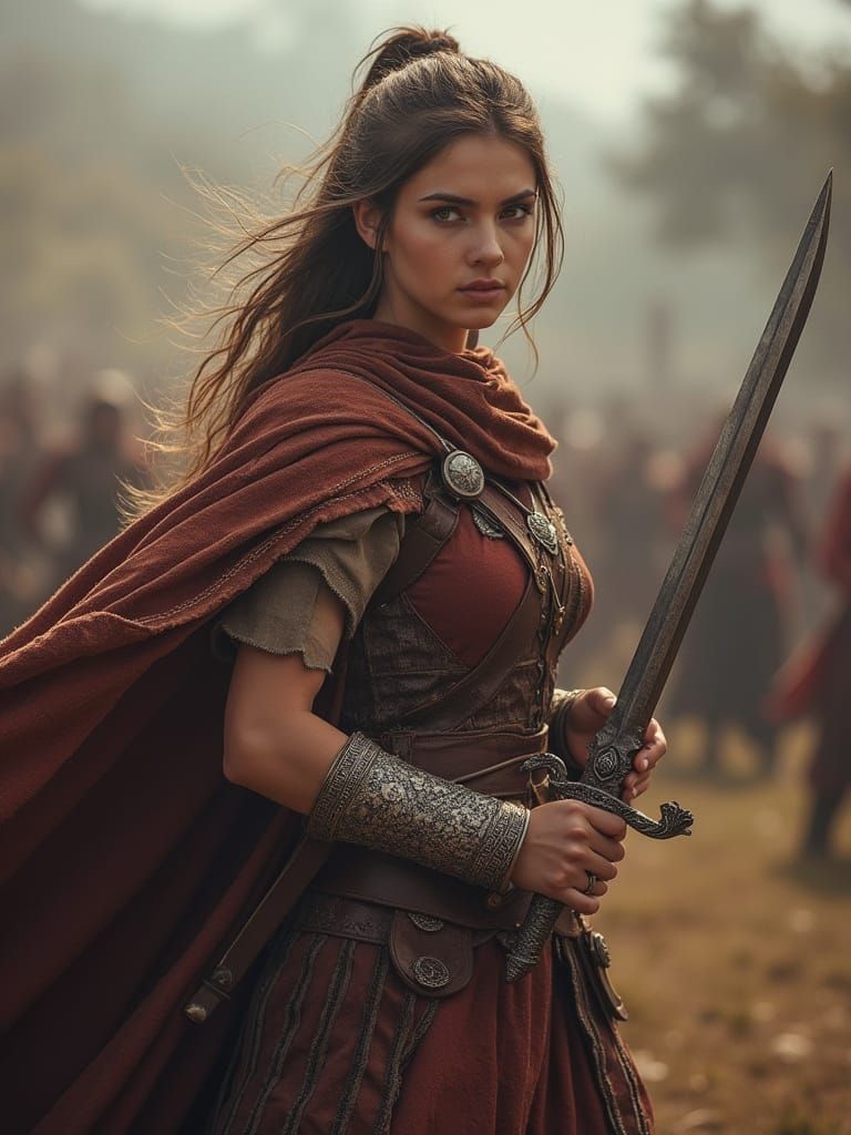 Elegant Warrior Princess in Combat