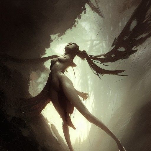 Sinister Nymph in Fantasy Art Style