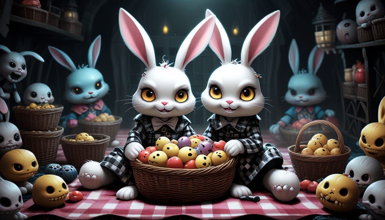 Demonic Doom bunny and Super Gnostic Savior Bunny having a g...