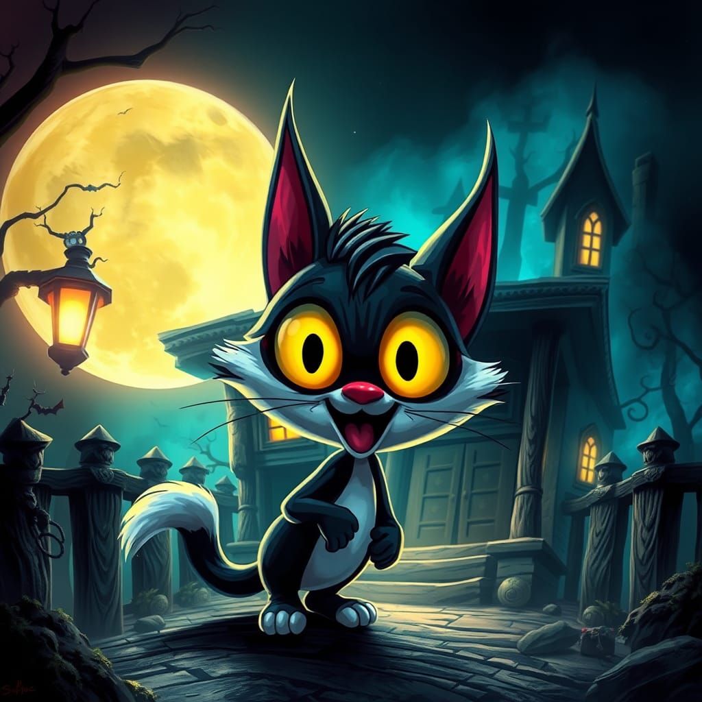 Sylvester the Cat in Chibi Style