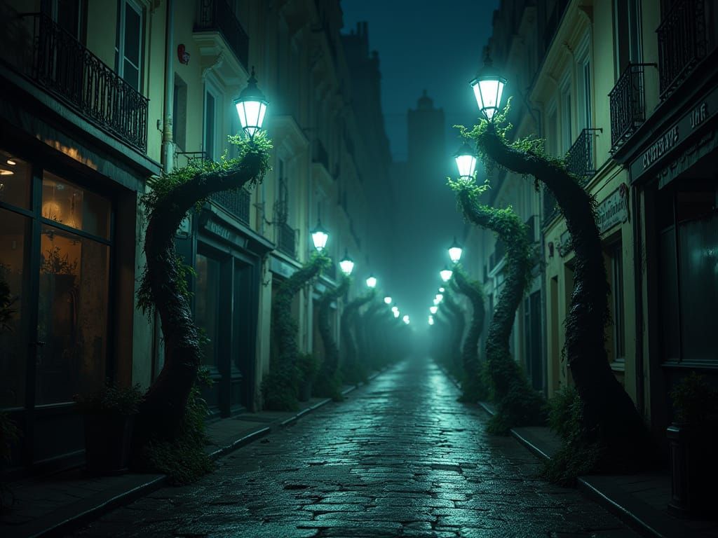 Twisted abnormal lampposts