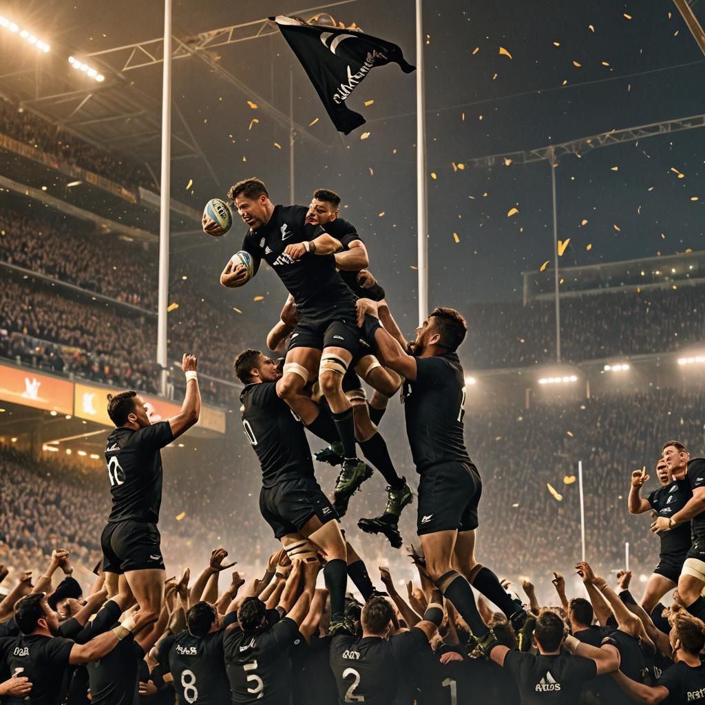 All Blacks Rugby Player Scores Try, Fantasy Concept Art