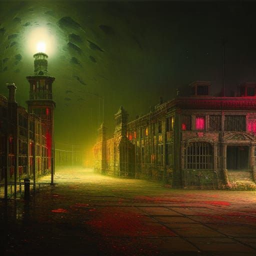 Tri-Horned Demon Laughing in Psychiatric Ward