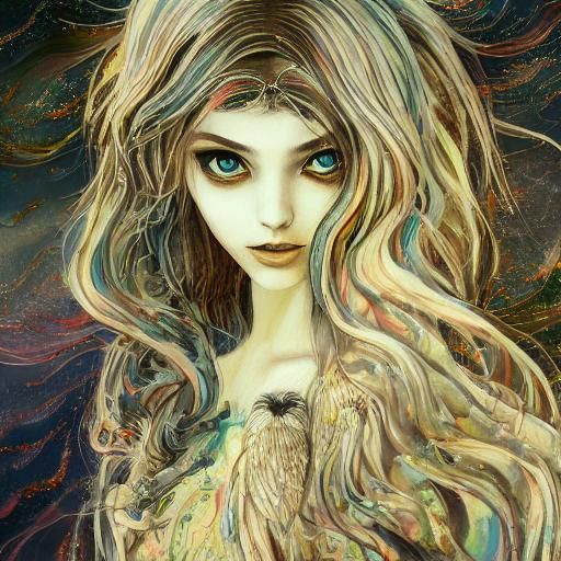 Surreal Brain Beach Collage in Mixed Styles