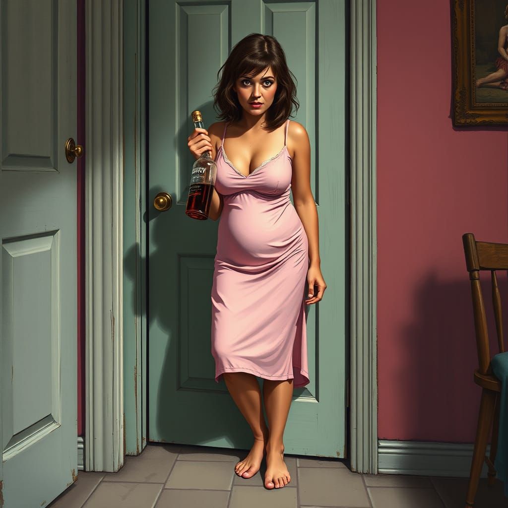 A Sultry, Inebriated Beauty Struggles to Maintain Balance