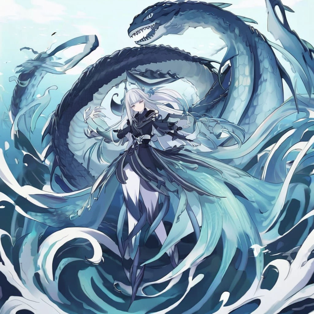 Mystical Sea Siren in Anime Style