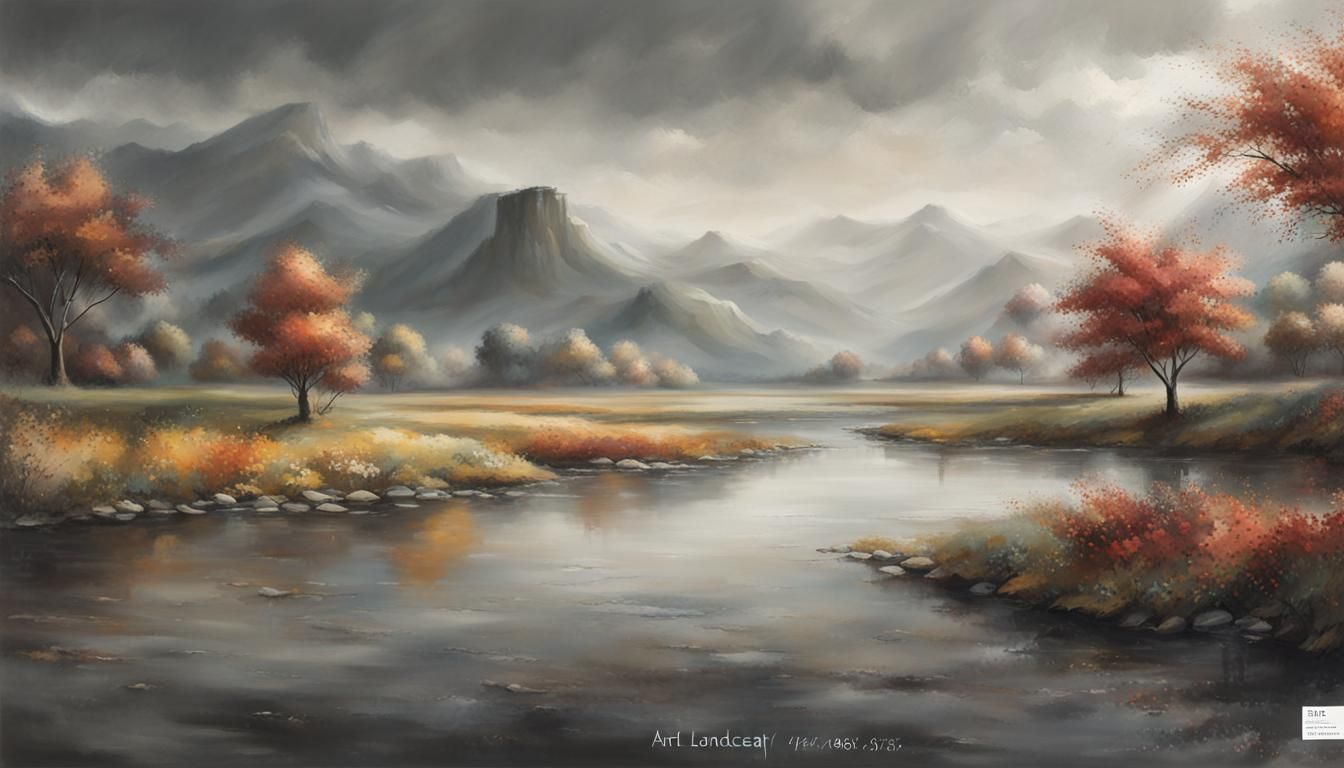 Abstract Art Landscape Generated by AI