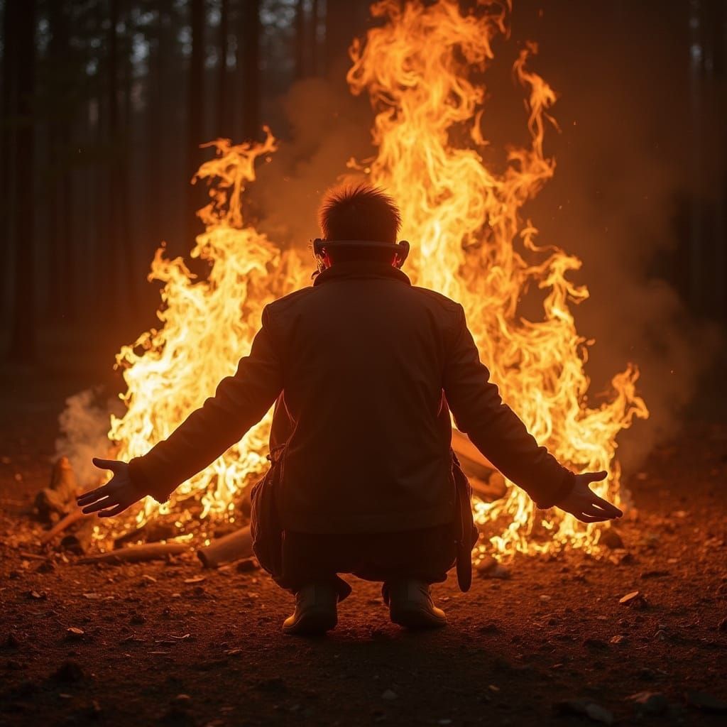 Radiant Bonfire: A Poetic Illumination