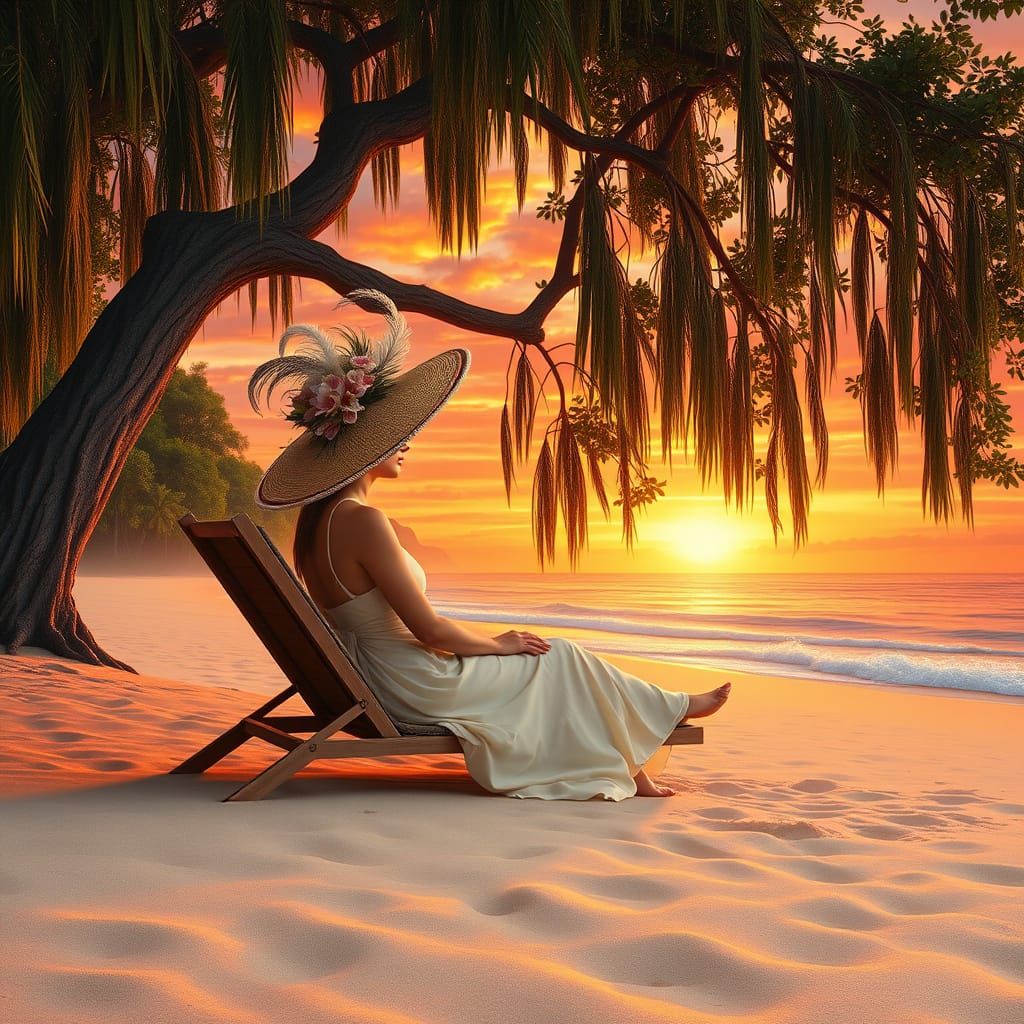 Ethereal Sunset Recliner Scene