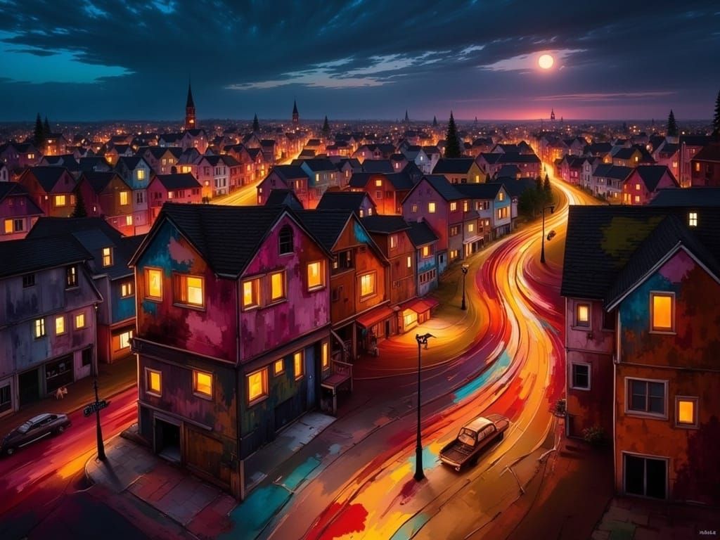 Hyperrealistic Abstract Art in Vibrant Complementary Colors