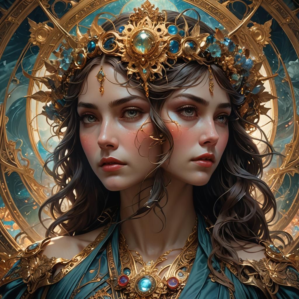 Duality: Sanity and Insanity Portrait in Digital Art