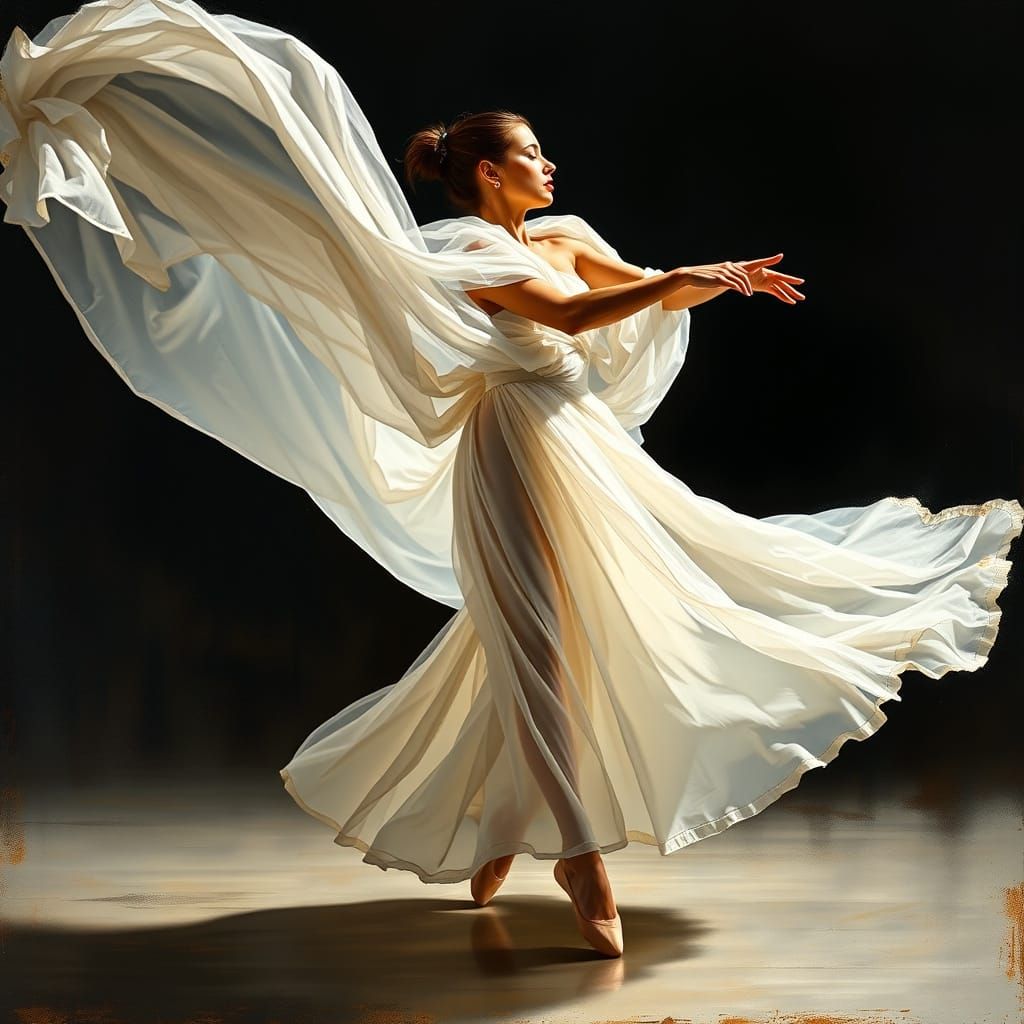 Ethereal Dancer in Motion, Academic Art