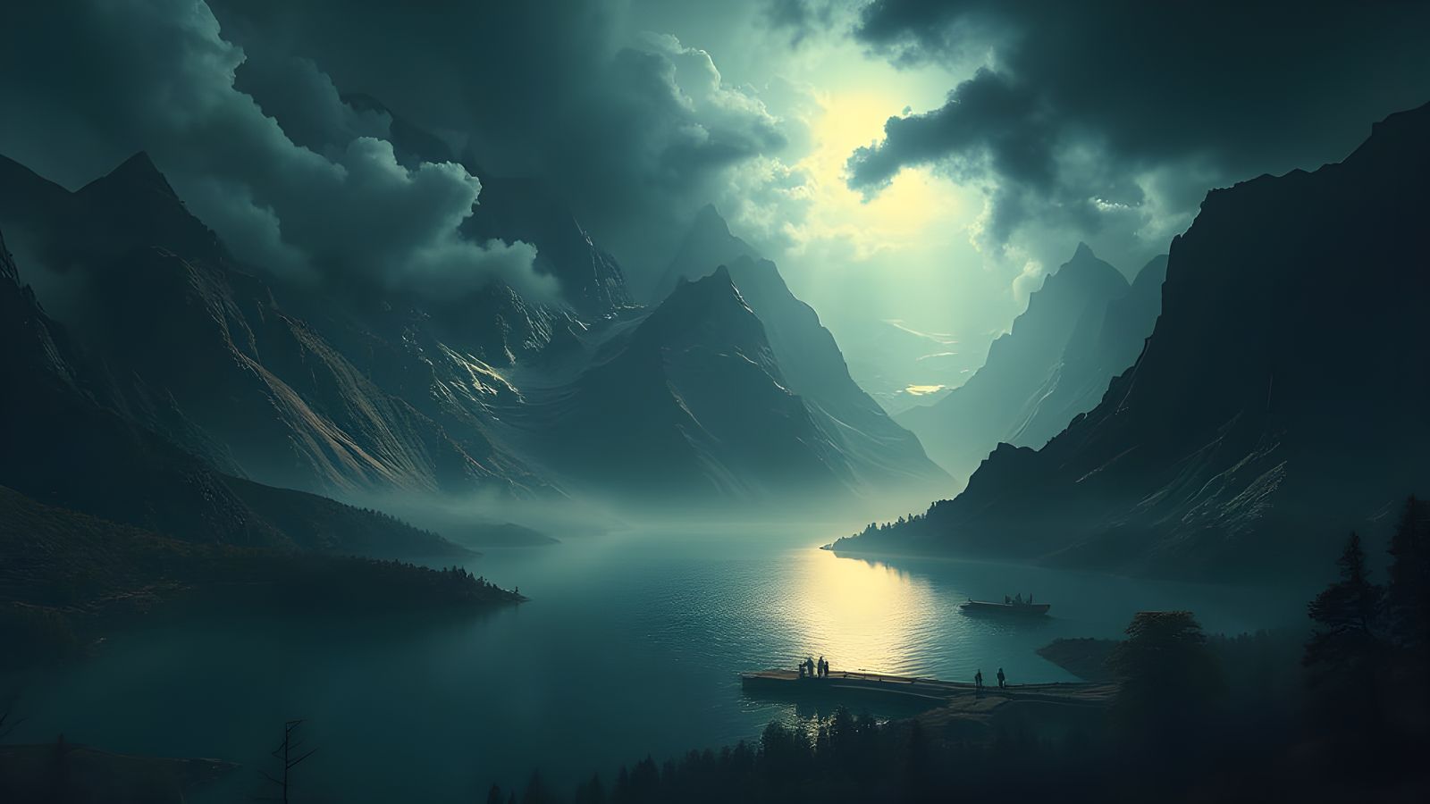 Landscape Depicting Good and Evil