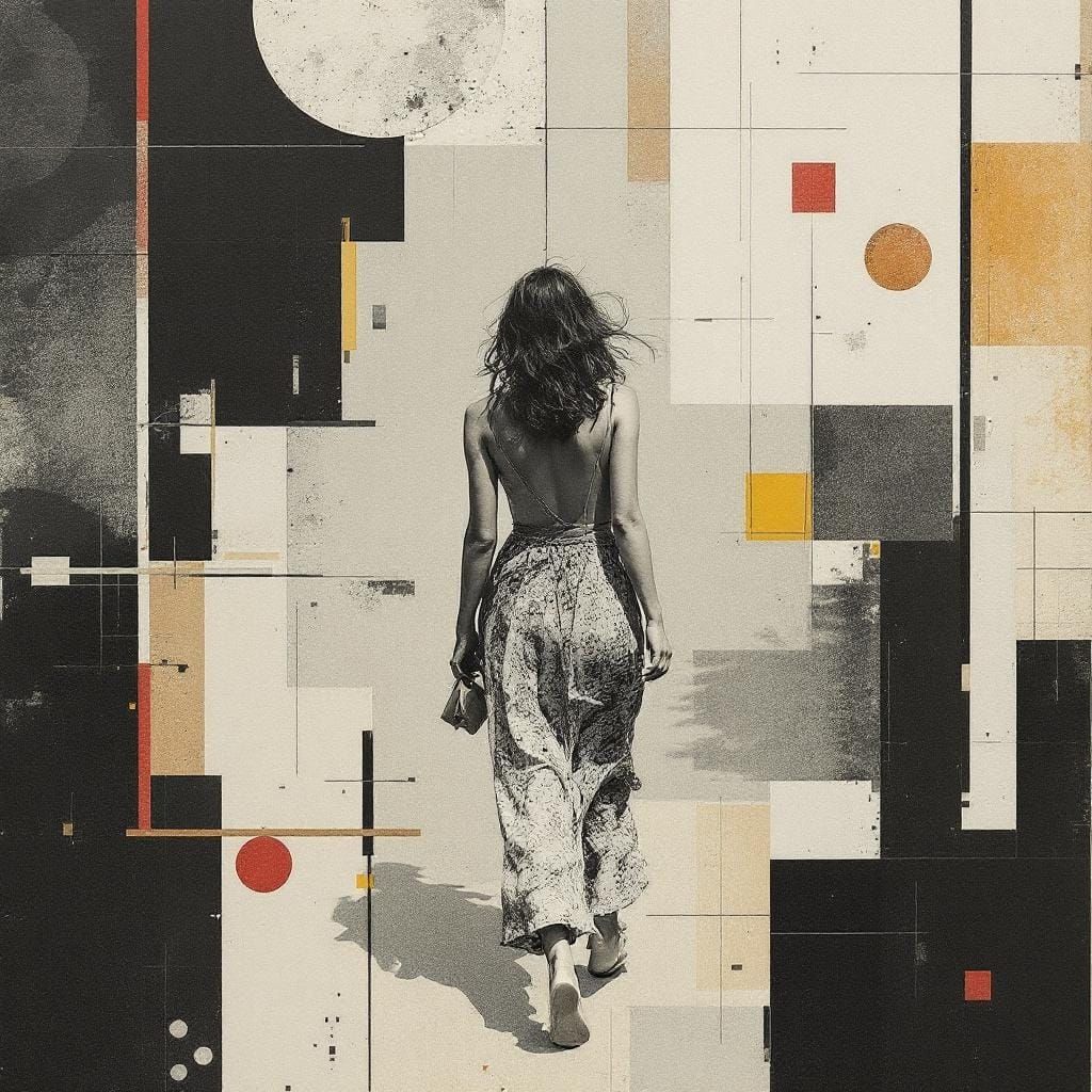 Urban Melancholy: Bauhaus-Inspired Photographic Layers