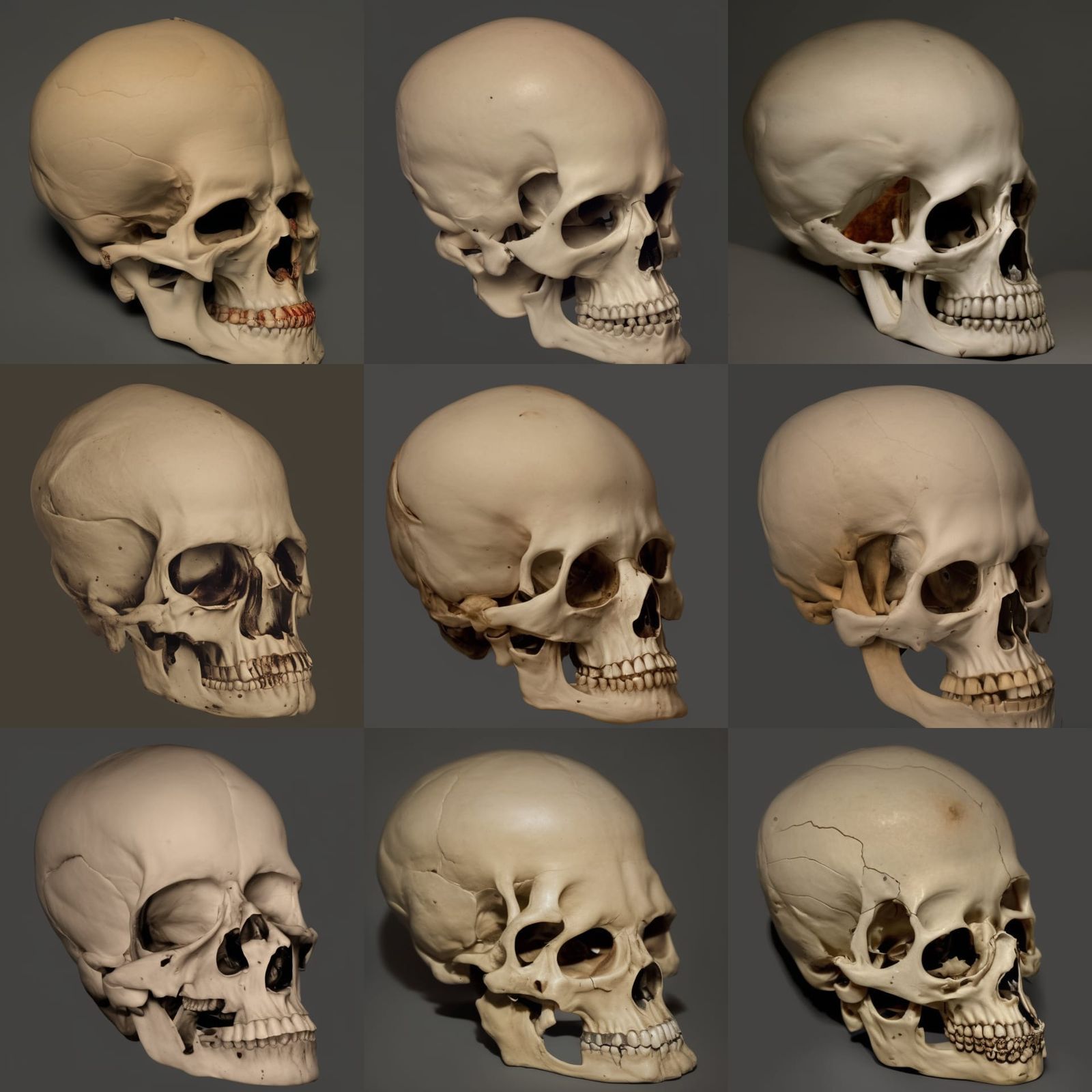 Skull with French Crown in Baroque Setting