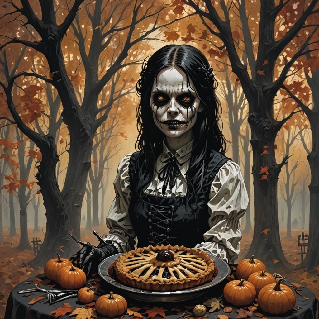Gothic Autumn Pie Horror: Sinister Image