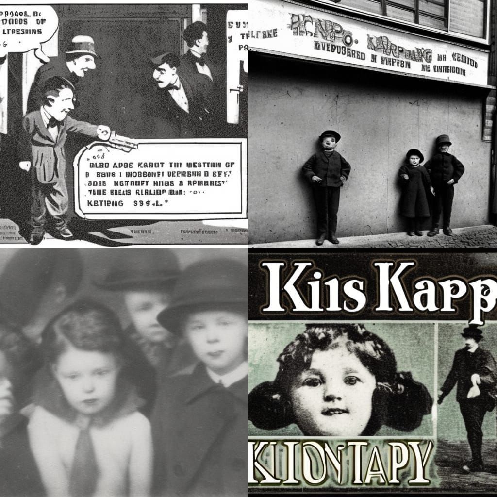 Eerie 1900s Kidnapping Scene Generated by AI