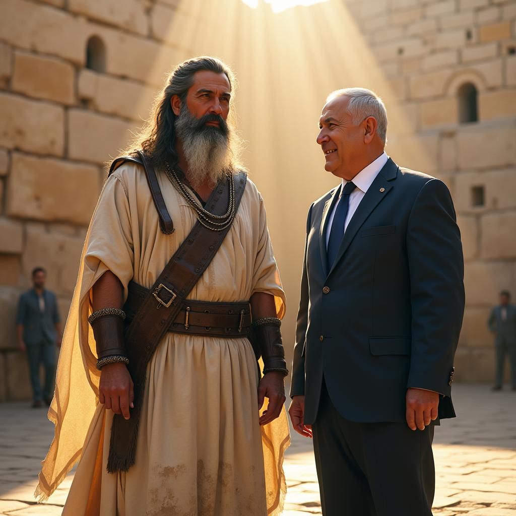 Ezekiel and Bibi in Jerusalem: Dreamlike Matte Painting