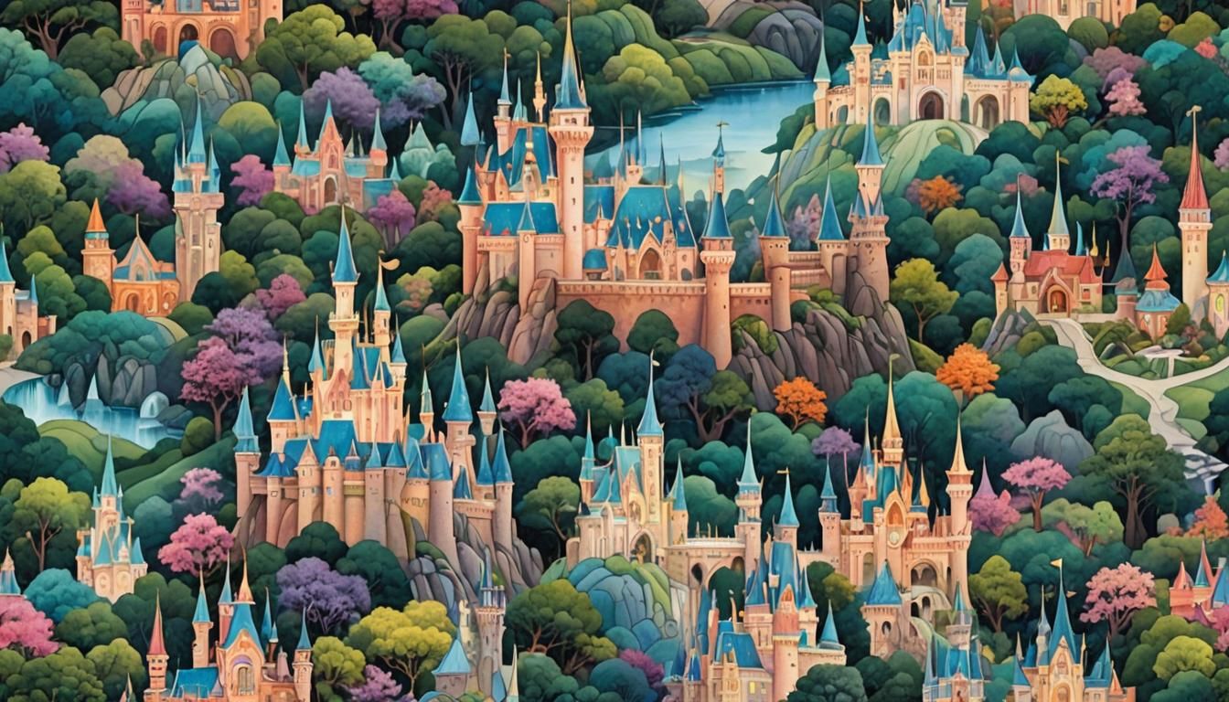 Enchanted Fairy-Tale Kingdom in Disney Style