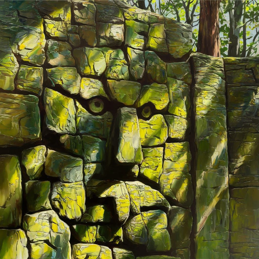 Ancient Wall in Whimsical Expression