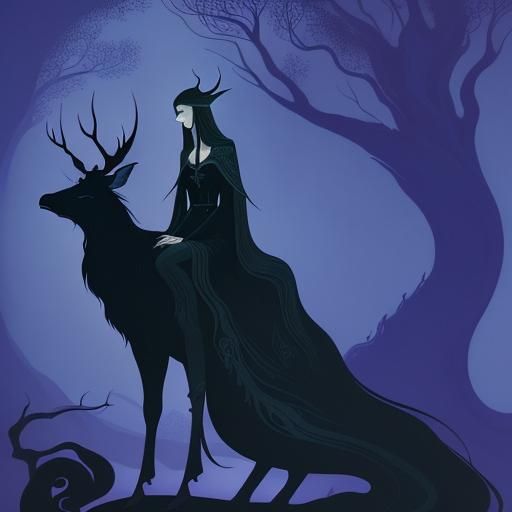 Eerie Elk Examines Elegant Elf in Elven Utopia