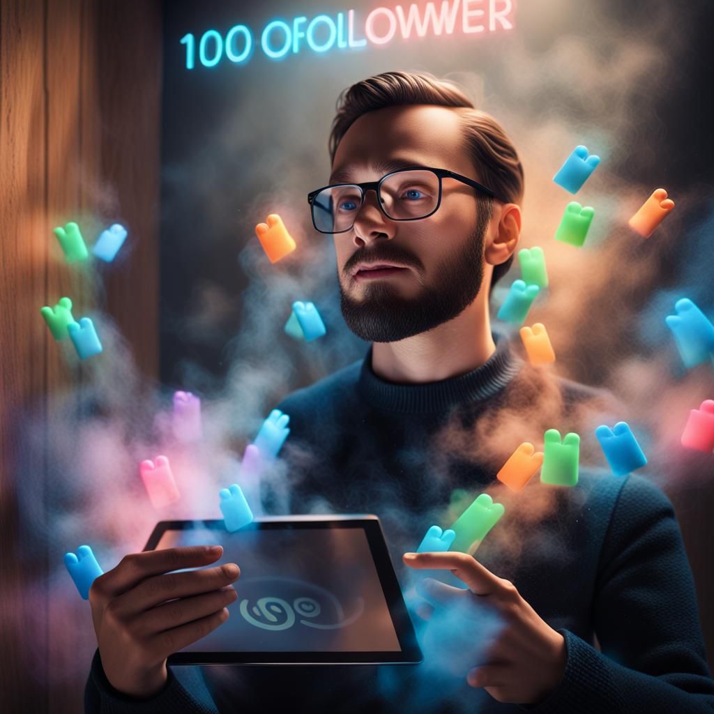 Hyper-Realistic 3D Tablet with Glowing Display