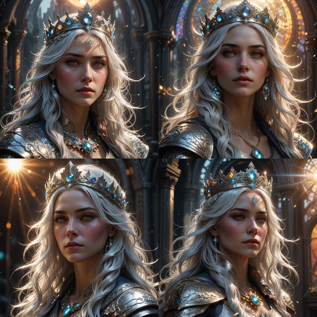 Ethereal Queen in Triadic Hues