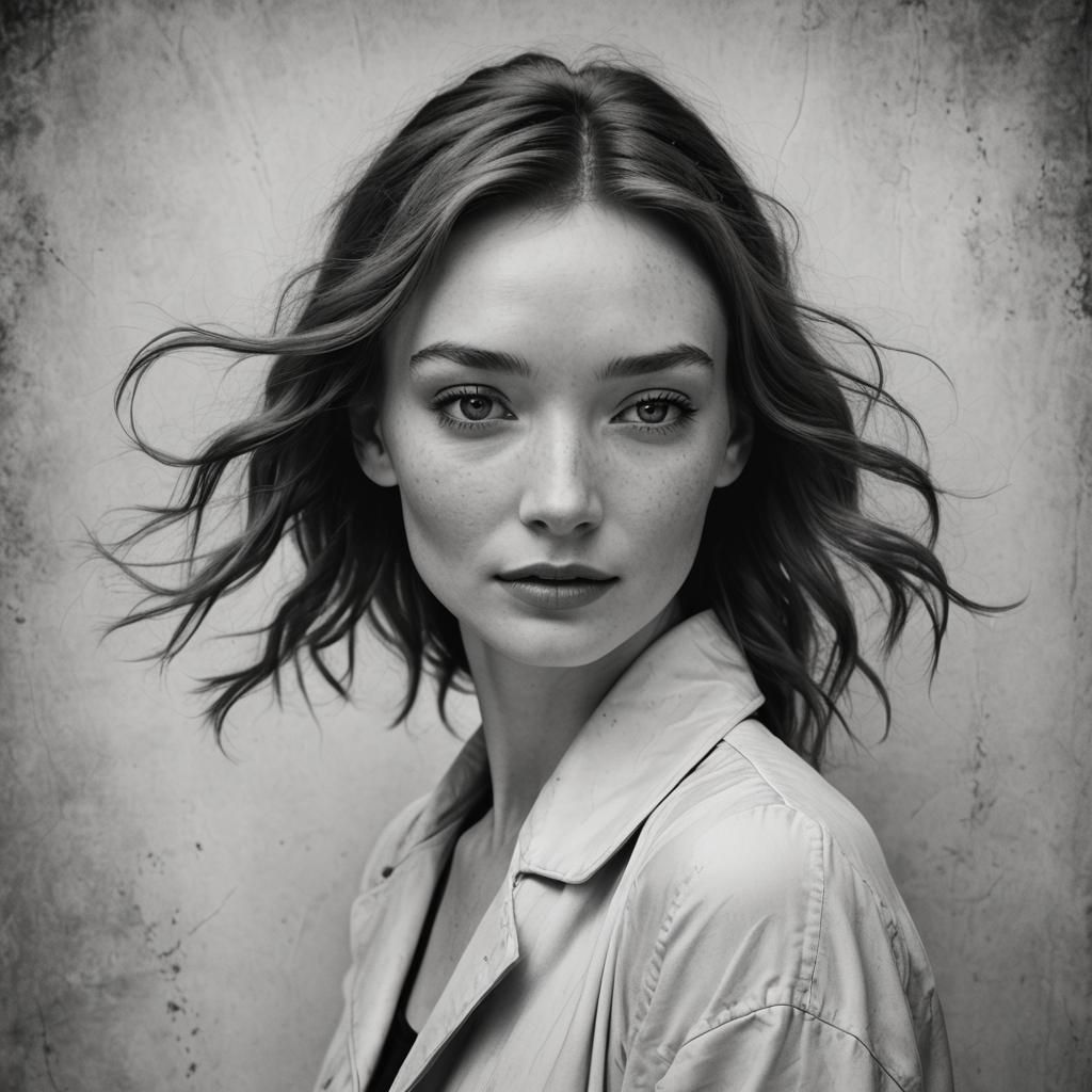 Artistic Black and White Portrait of Eleanor Tomlinson