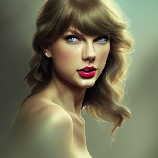 Taylor Swift as Triadic Colors Portrait in Hyperdetailed Con...