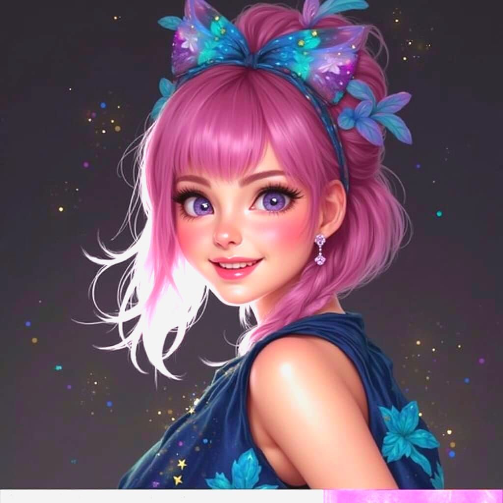 Joyful Woman in Whimsical Golden Light